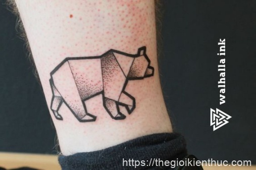 Hình xăm nghệ thuật tatoo mini con gấu đẹp nhất